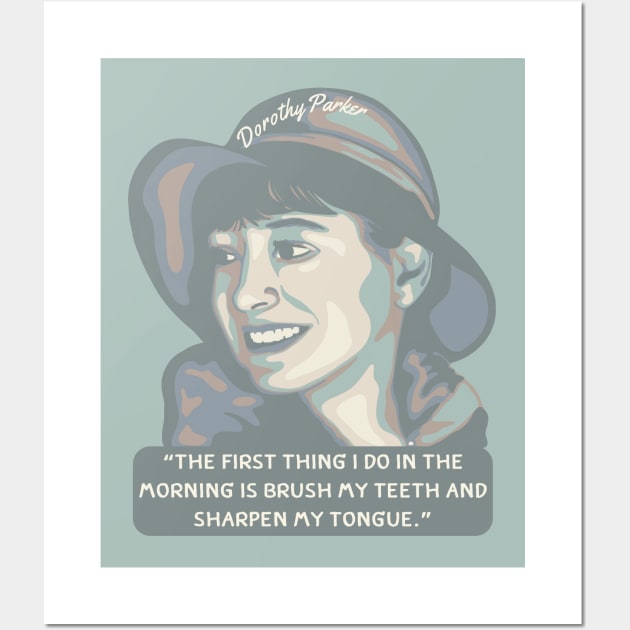 Dorothy Parker Portrait and Quote Wall Art by Slightly Unhinged